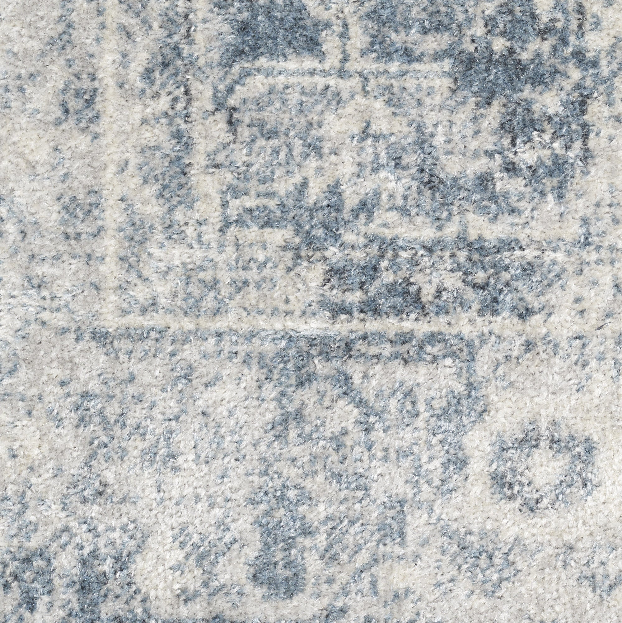 7' X 9' Blue Oriental Power Loom Distressed Washable Area Rug