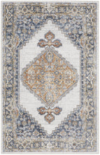 Gray Oriental Power Loom Distressed Washable Area Rug - 4' x 6'
