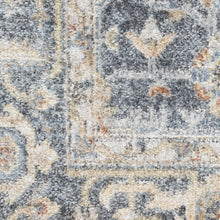 Gray Oriental Power Loom Distressed Washable Area Rug - 4' x 6'