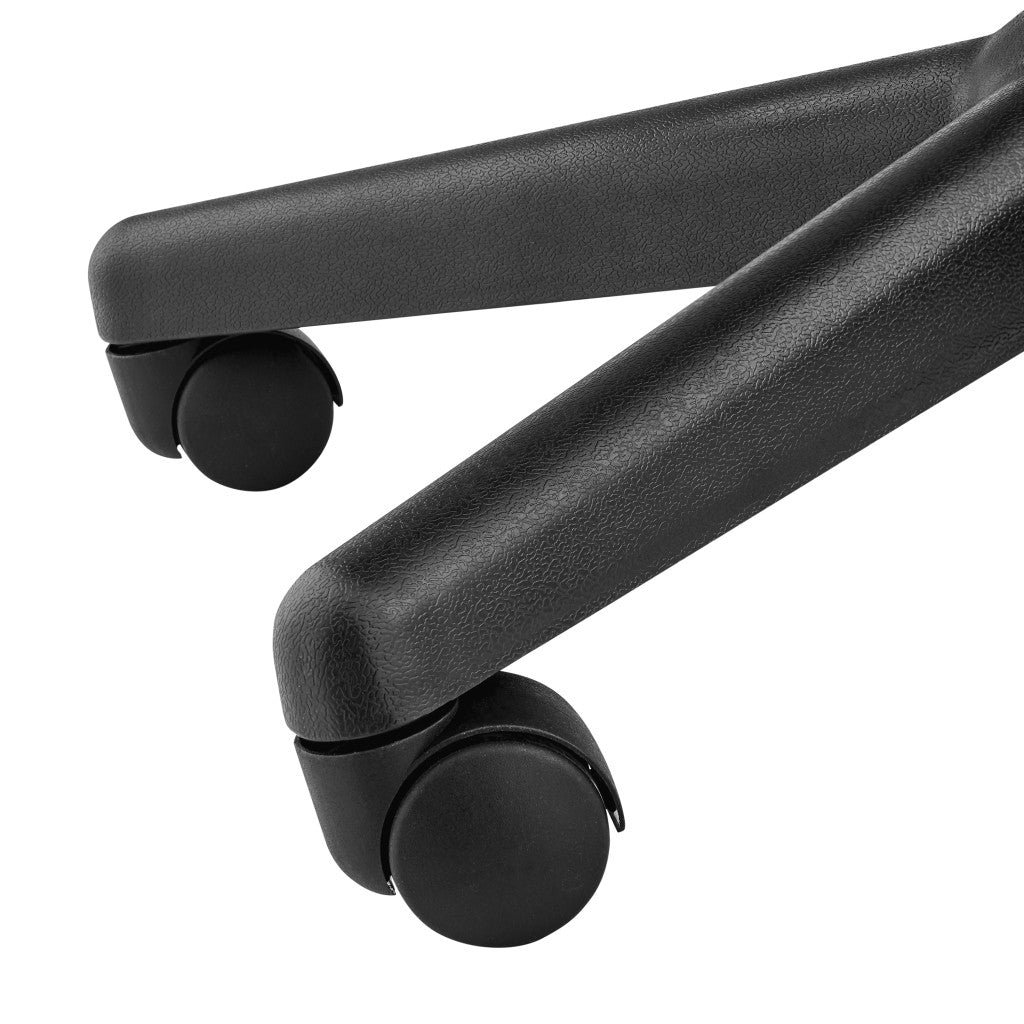 Black Polyester Blend Seat Swivel Adjustable Task Chair Mesh Back Steel Frame