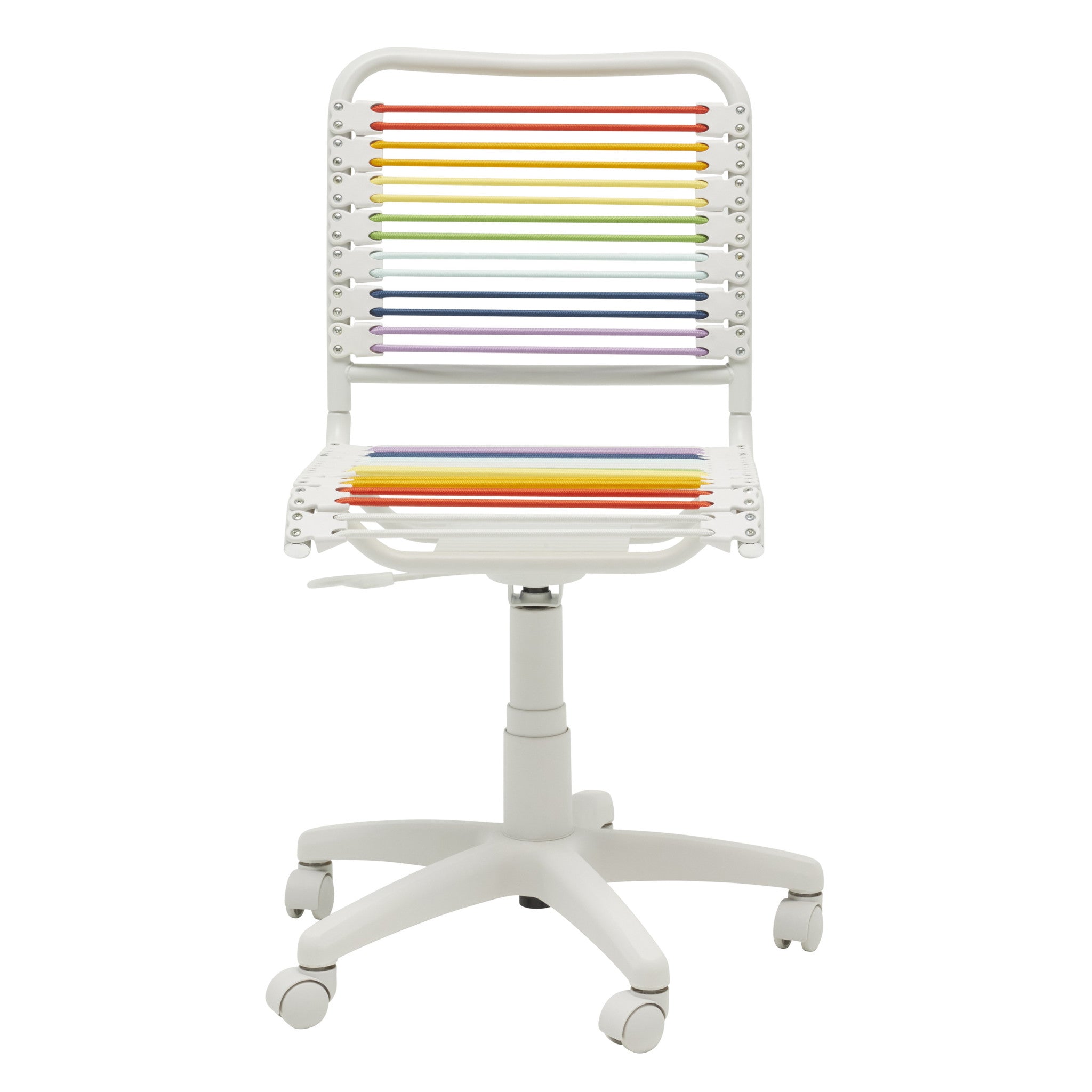 Rainbow Swivel Adjustable Task Chair Bungee Back Steel Frame