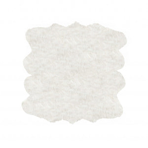 72" x 72" x 1.5" Off White Octo Faux Sheepskin - Area Rug