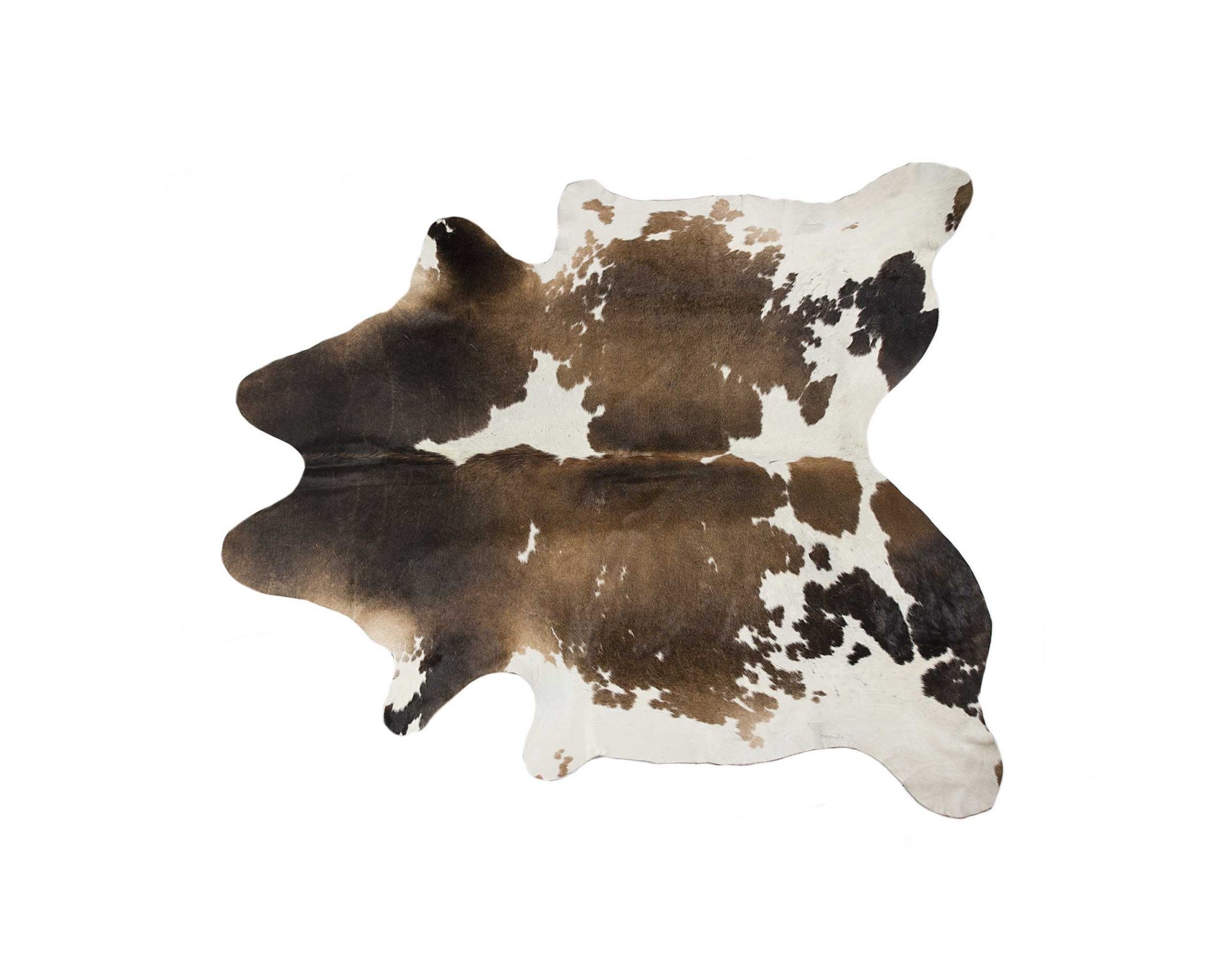 Taupe and White Cowhide Rug 72" x 84"
