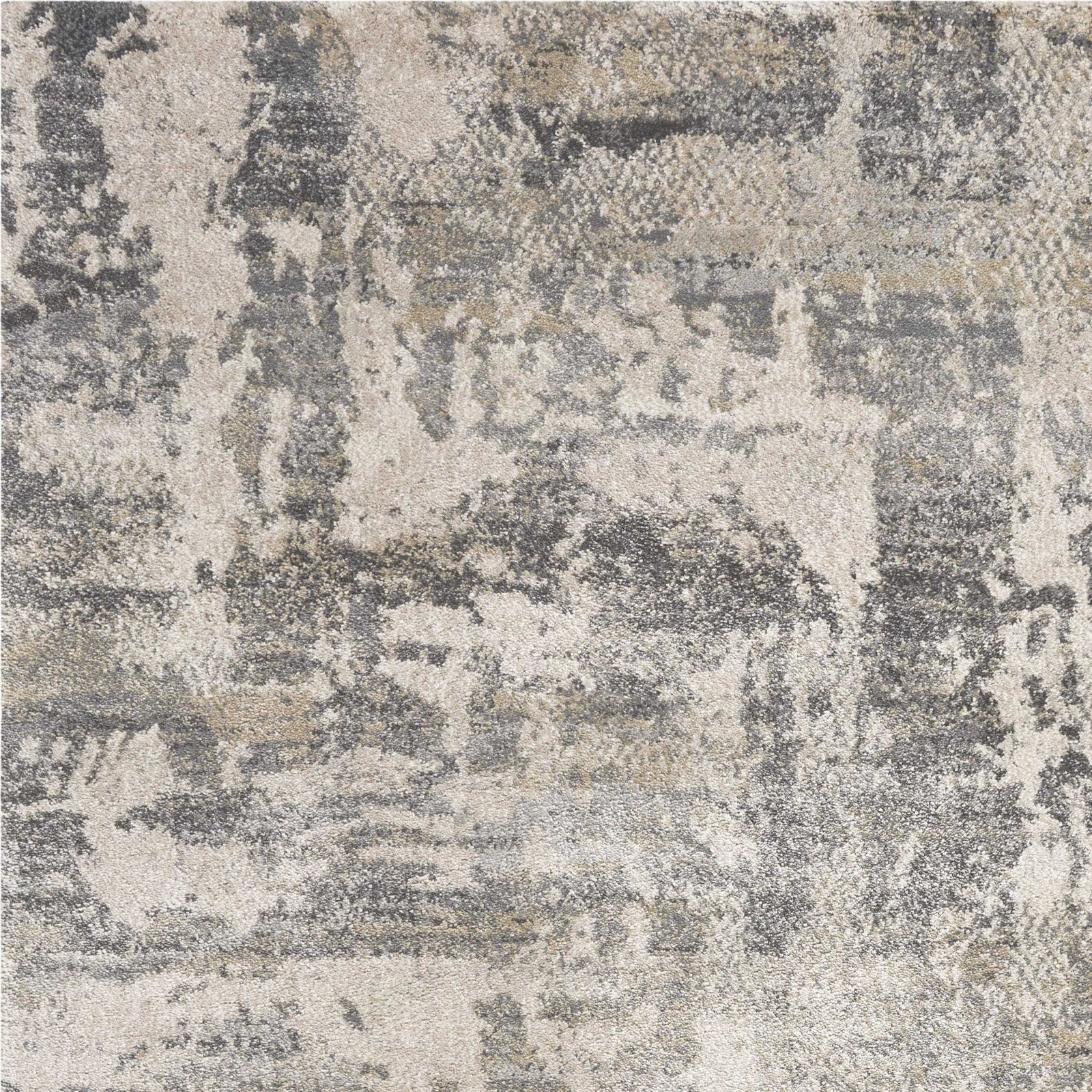 8' x 13' Shade of Gray Abstract Area Rug