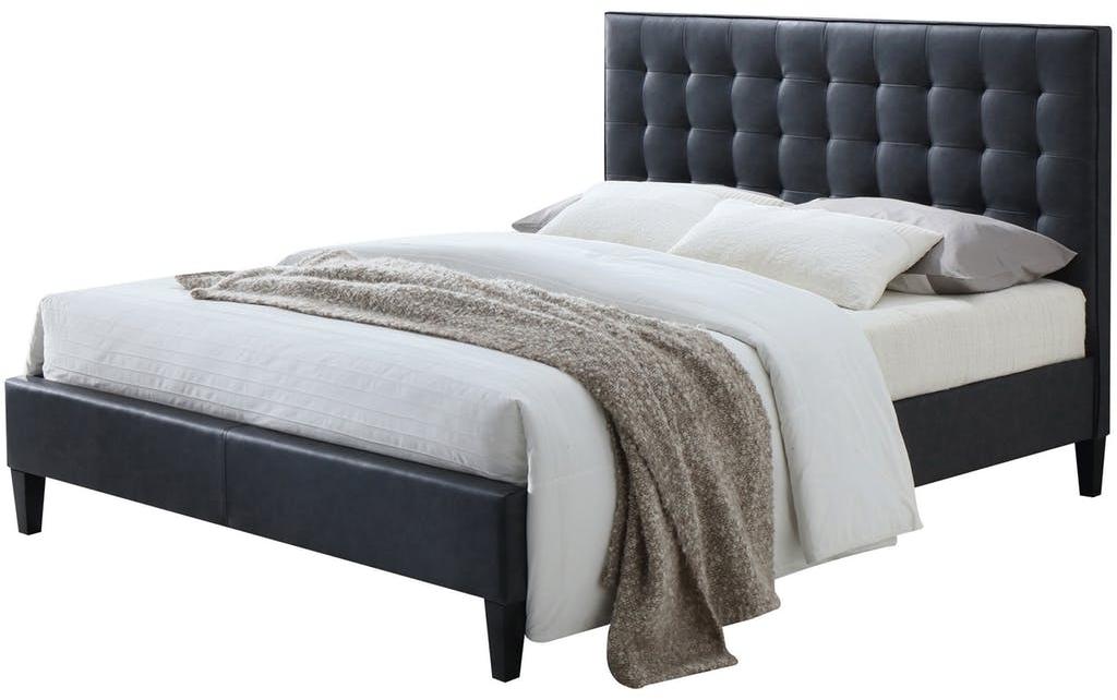 87" x 63" x 46"H 2Tone Gray Queen Bed
