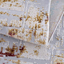 Beige & Gold Abstract Pattern Modern Floor Mat Decorative Area Rug, 8 x 11 Feet