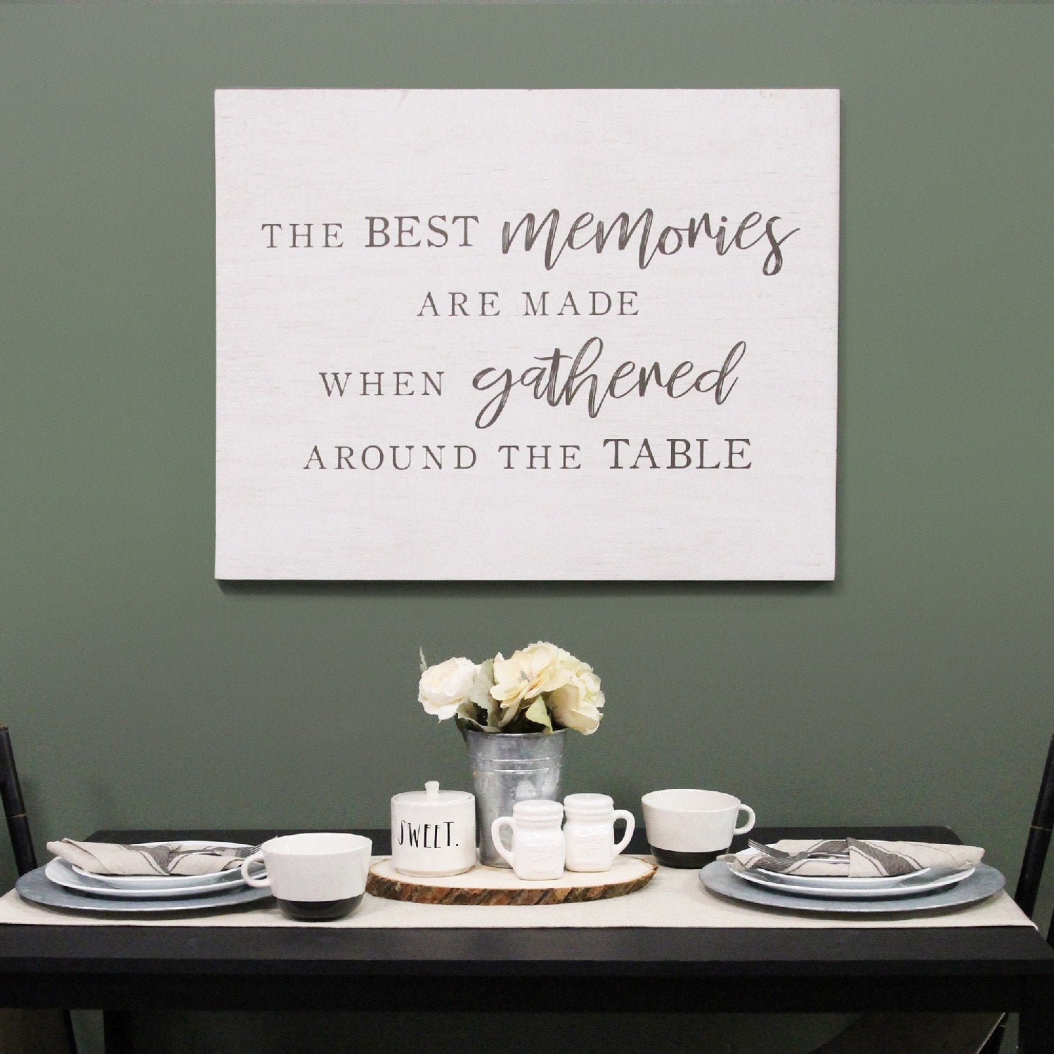 Best Memories Gathered Around The Table Oversized Wall Art