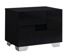 Black Superb High Gloss Table Nightstand 18 Inch