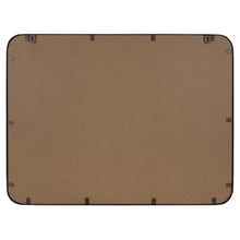 Black Modern Farmhouse Metal Accent Wall Mirror with Basket