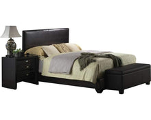 Black Pu Full Panel Bed