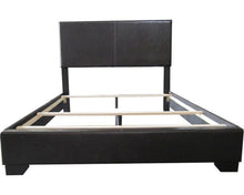 Black Pu Full Panel Bed