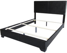 Black Pu Full Panel Bed