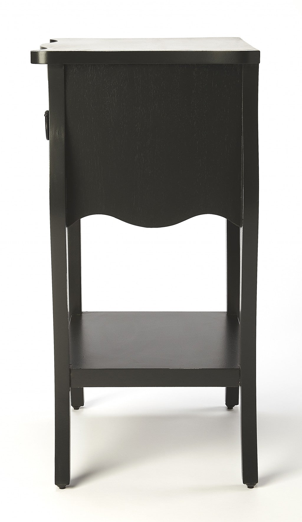Black Single Storage Drawer Modern Bedside Furniture Nightstand