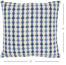 Blue and Ivory Gingham Pattern Throw Pillow