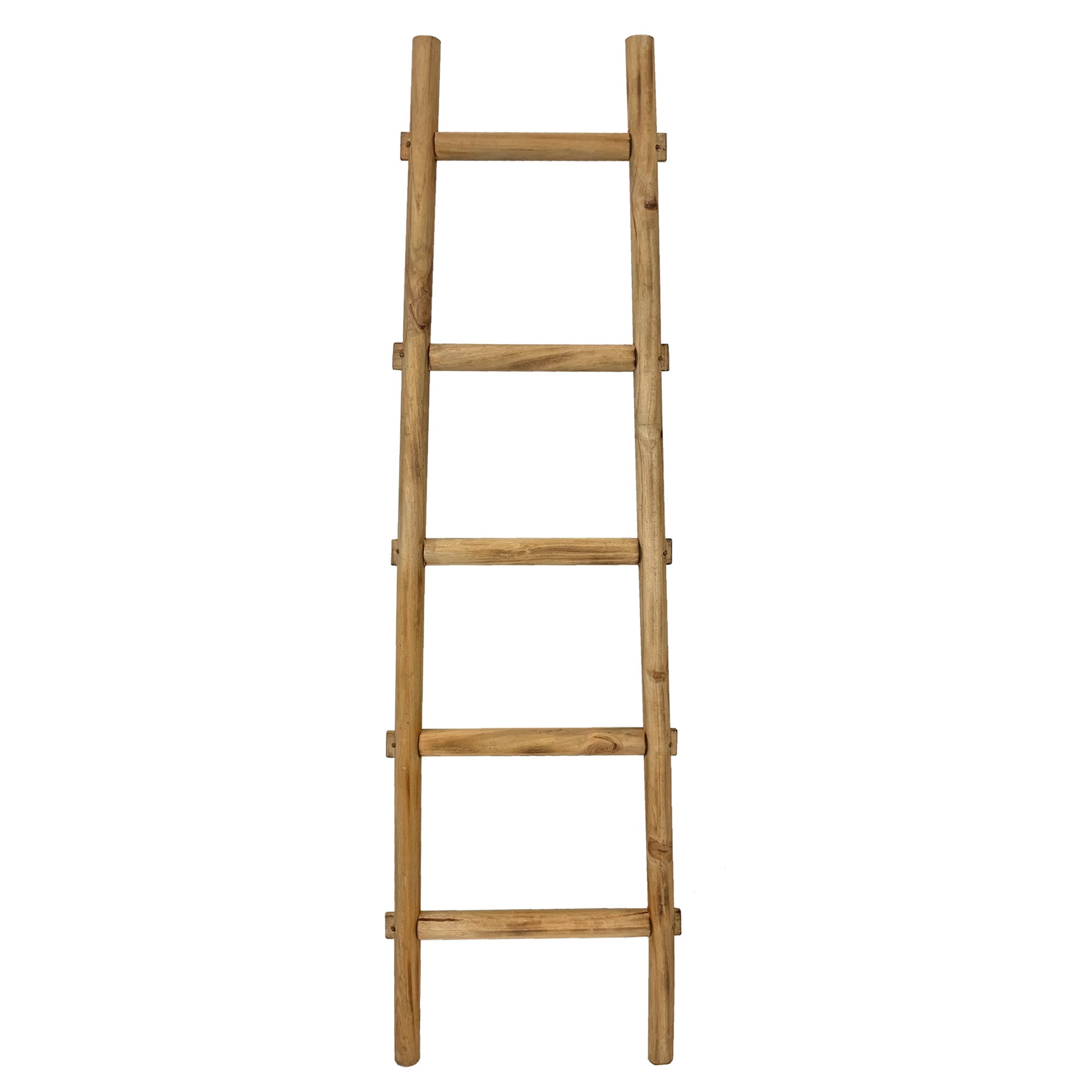 Brown 5 Step Decorative Ladder Shelf