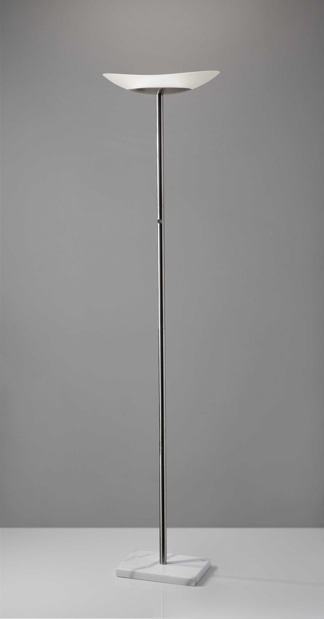 Brushed Steel Metal Contempo Oval Home Standing Light Decorative LED Torchiere