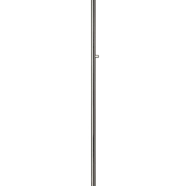 Brushed Steel Metal Frosted Tube Glass Shade Modern Home LED Light Standing Torchiere