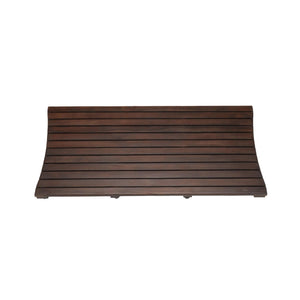 Compact Teak Floor Mat in Brown Finish