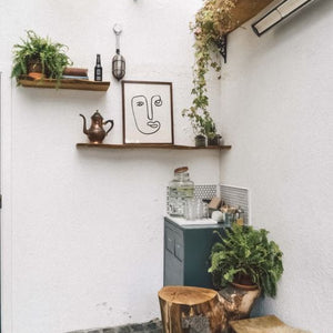 Contemporary Black & White Tribal Wall Art, 17 x 22 Inch