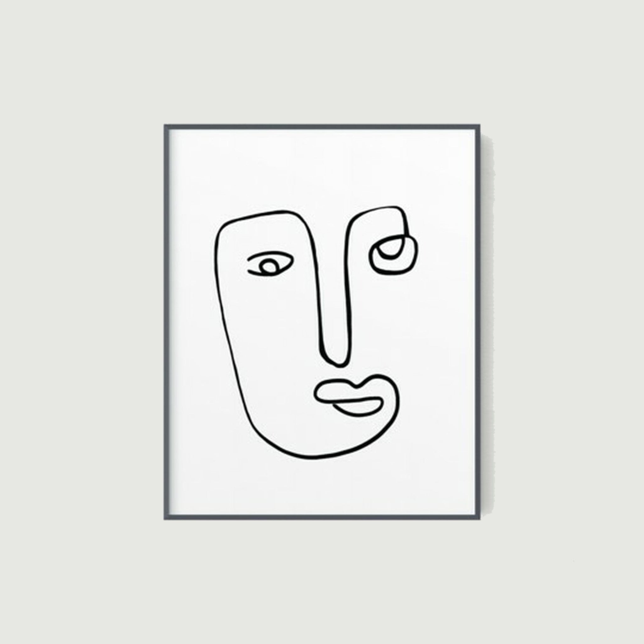 Contemporary Black & White Tribal Wall Art, 17 x 22 Inch