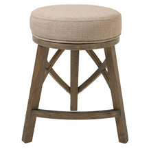 Counter Height Round 3 Leg Swivel Seat Counter Chair Stool with Cream Fabric