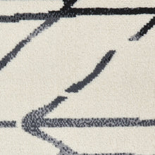 Cream And Black Berber Pattern Modern Decorative Area Rug - 8 x 10 Feet