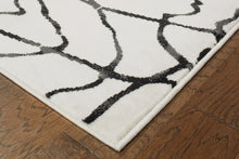 Cream And Black Berber Pattern Modern Decorative Area Rug - 8 x 10 Feet