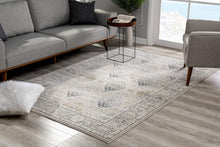 Cream & Gray Rich Traditional Modern Floor Mat Decorative Area Rug, 8 x 11 Feet