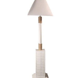 Creamy White and Nautical Rope Floor Lamp