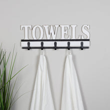 Distressed White Towels Wall Hooks