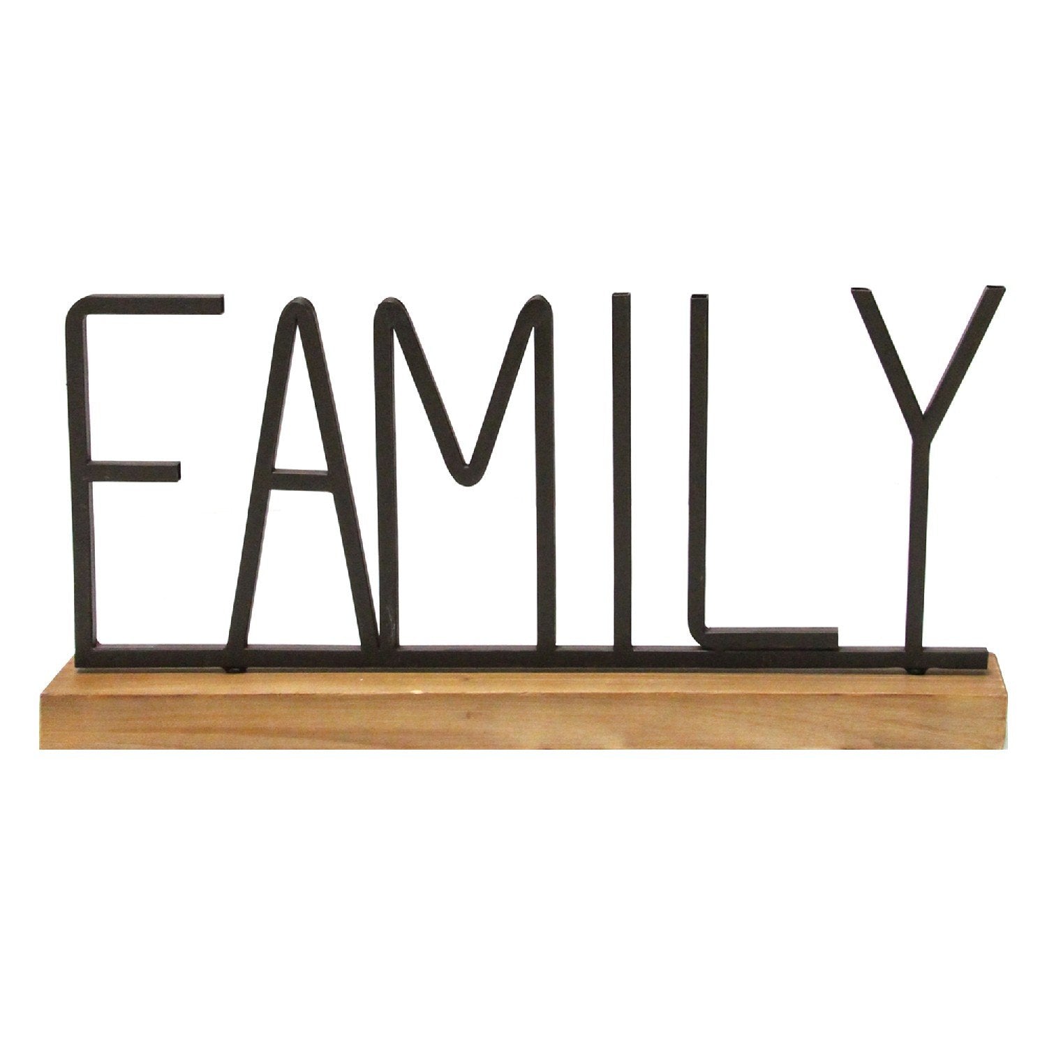 "Family" Metal Wood Tabletop