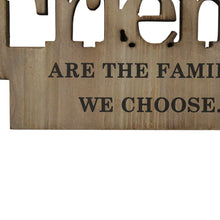 Friends are the Family Natural Wooden Wall Decor