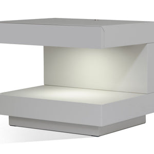 Gray Inch Veneer Nightstand 16 Inch