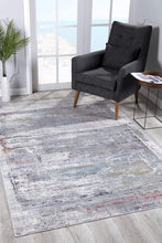Gray Abstract Irregular Blocks Modern Floor Mat Decorative Area Rug, 8 x 11 Feet