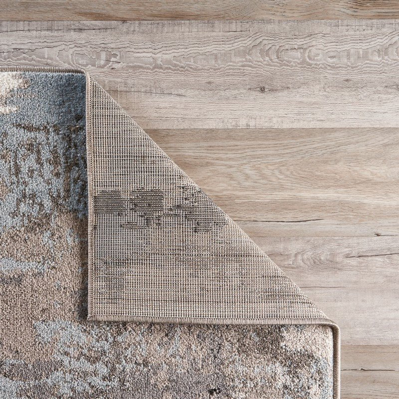 Gray Abstract Smudge Modern Floor Mat Decorative Area Rug, 5 x 7 Feet