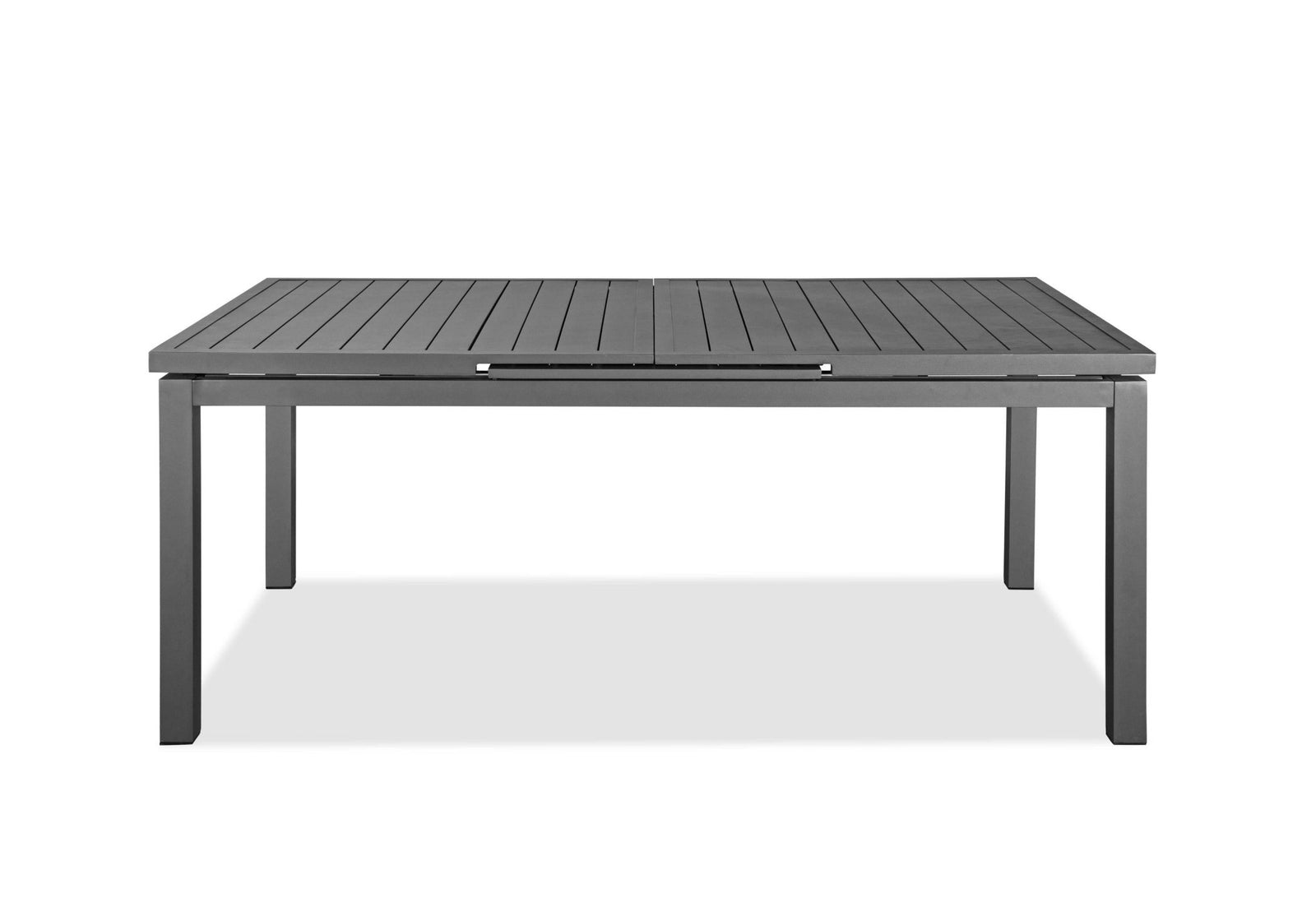 Gray Aluminum Extendable Modern Home Furniture Dining Table