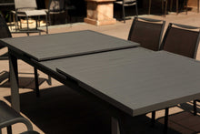 Gray Aluminum Extendable Modern Home Furniture Dining Table