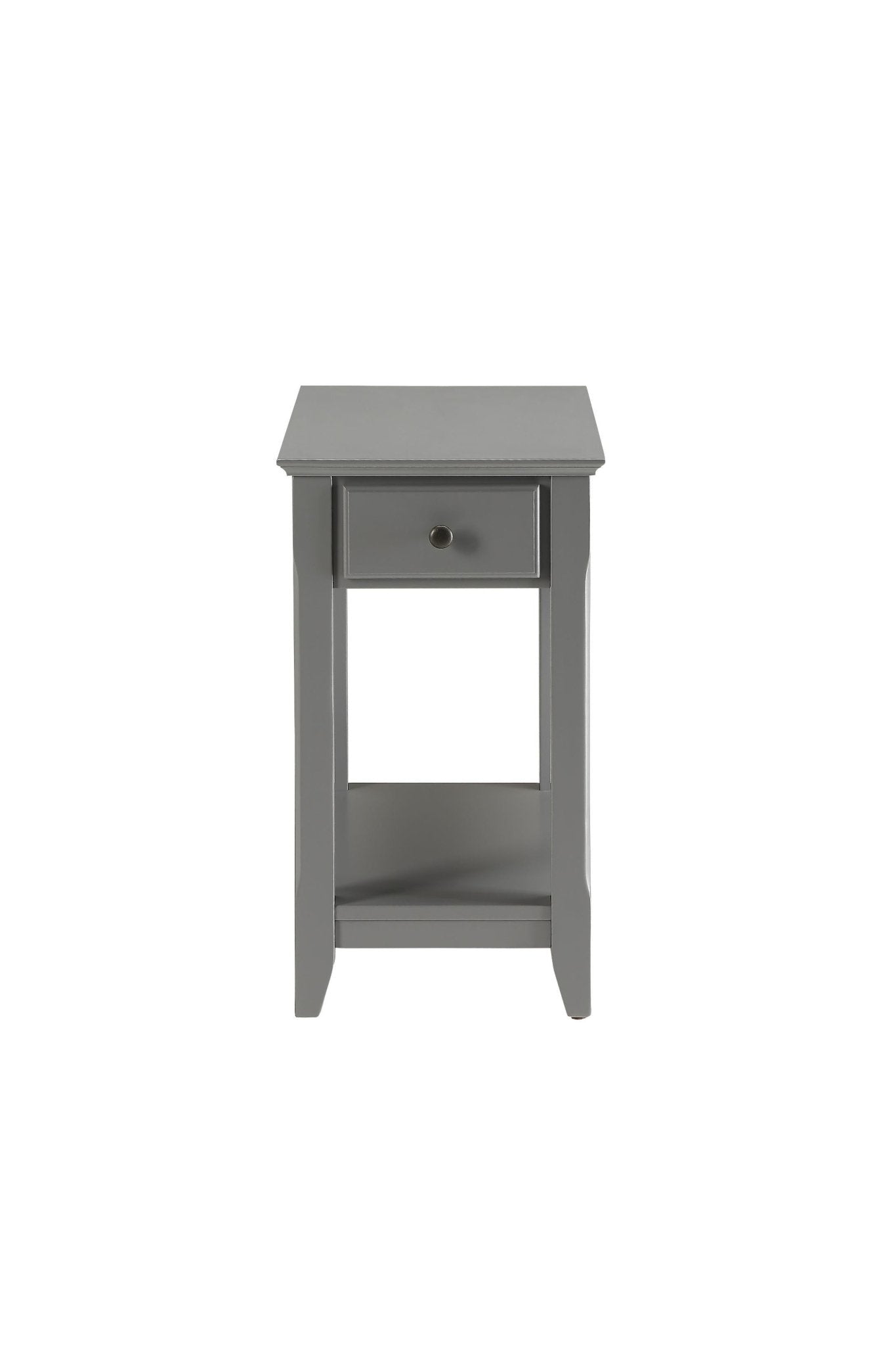 Gray Cutie Modern Compact Single Drawer End Table