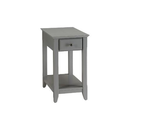 Gray Cutie Modern Compact Single Drawer End Table