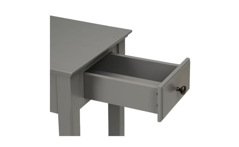 Gray Cutie Modern Compact Single Drawer End Table