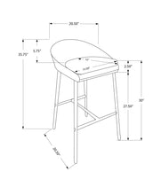 Gray Foam Metal Polyester Contemporary Modern Seat Bar Chair Stool, Set of 2