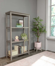 Gray Washed 2 Shelves Storage Bookcase