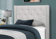 Grey Velvet Twin Bed With Chrome Trim