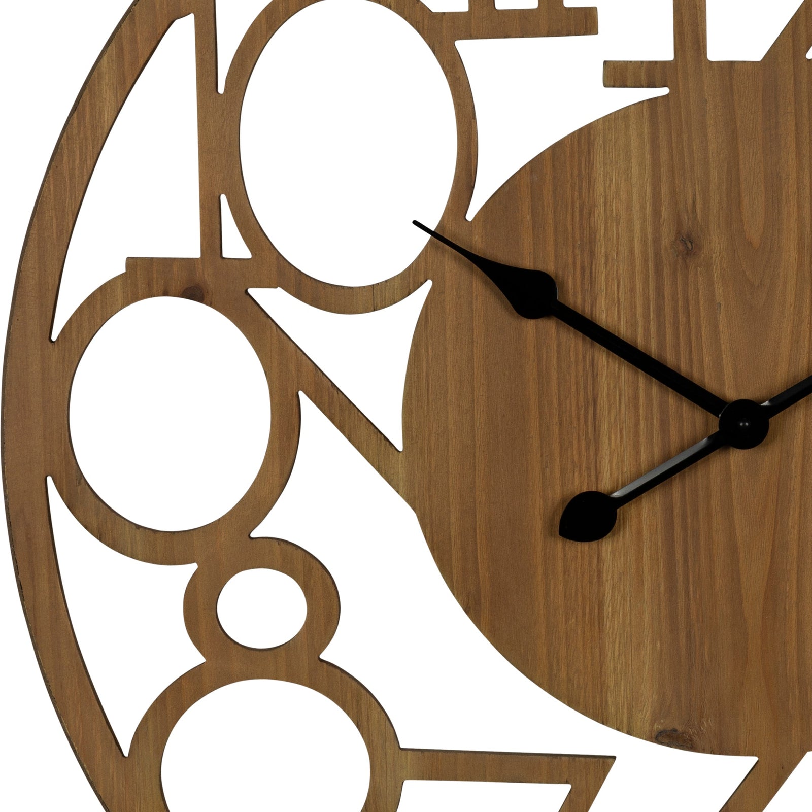 Hand Crafted Natural Wood Modern Home Office Decorative Wall Clock