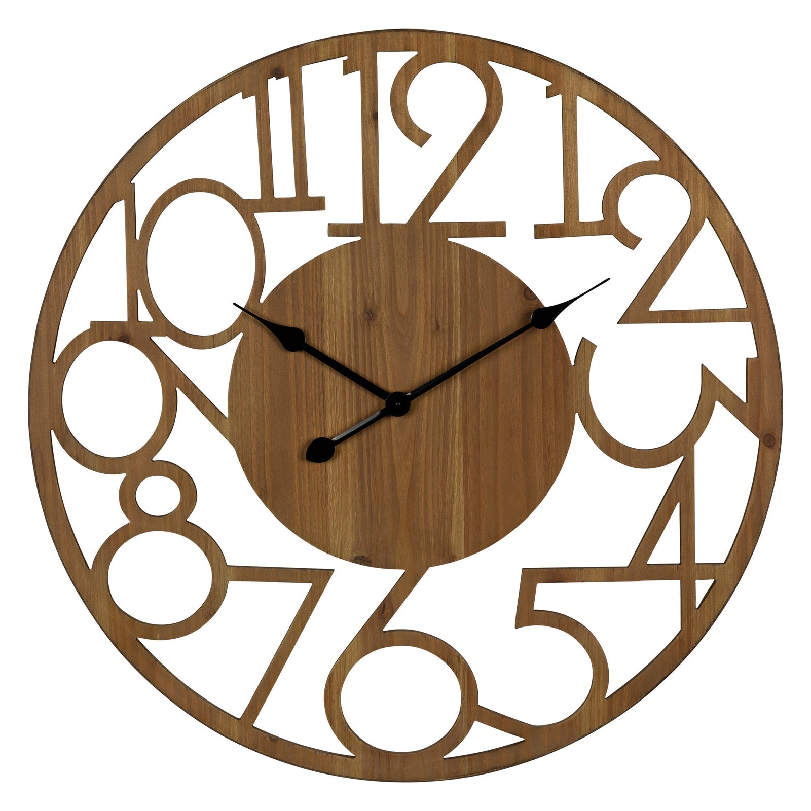 Hand Crafted Natural Wood Modern Home Office Decorative Wall Clock
