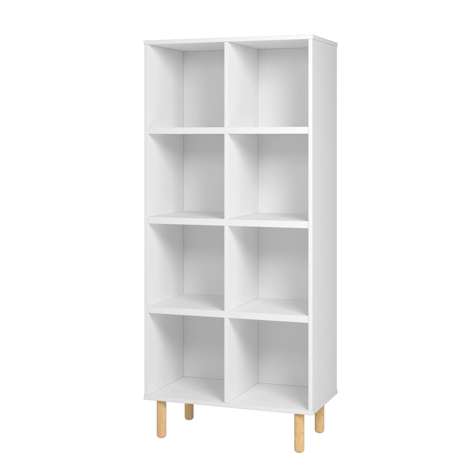 Iko White Tall Vertical Eight Cubbie Shelving Unit