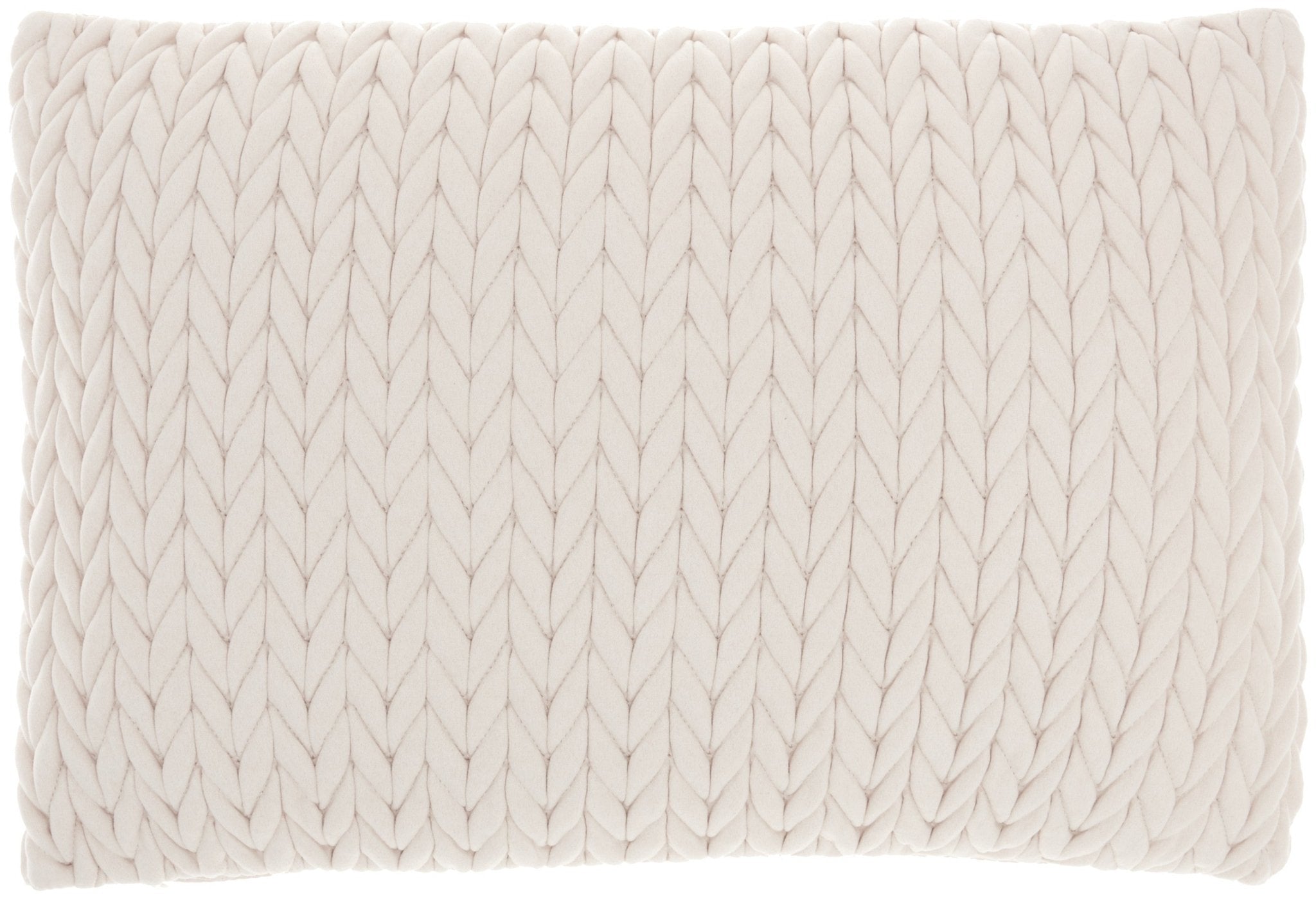 Ivory Chunky Braid Lumbar Pillow