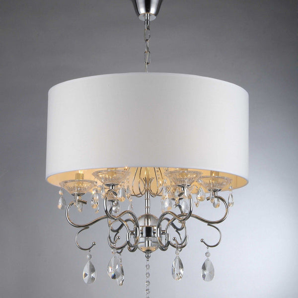 Krissy Modern Hanging 6-Light Crystal Chandelier Lamp
