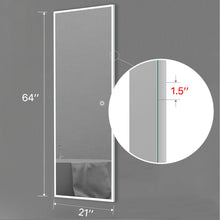LED Backlit Rectangular Hanging Accent Wall Mirror