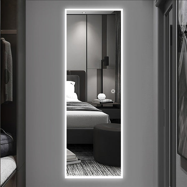 LED Backlit Rectangular Hanging Accent Wall Mirror